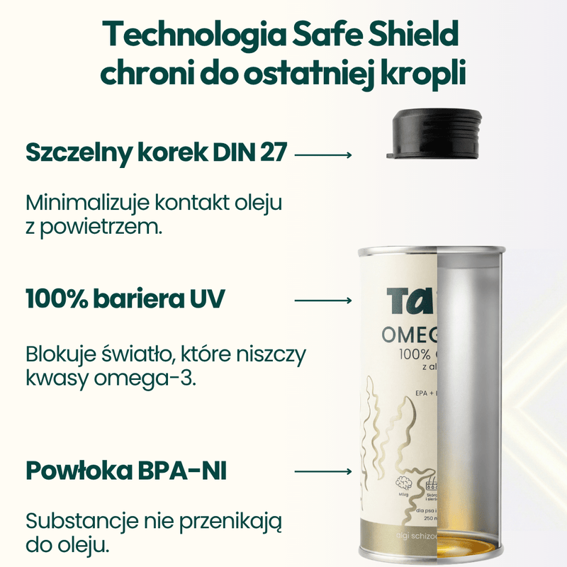 Olej Omega-3 z Alg dla psa i kota - Taio 250ml